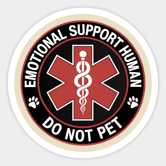 Emotional Support Husband Do Not Pet Sticker by ArtistTee ⭐⭐⭐⭐⭐